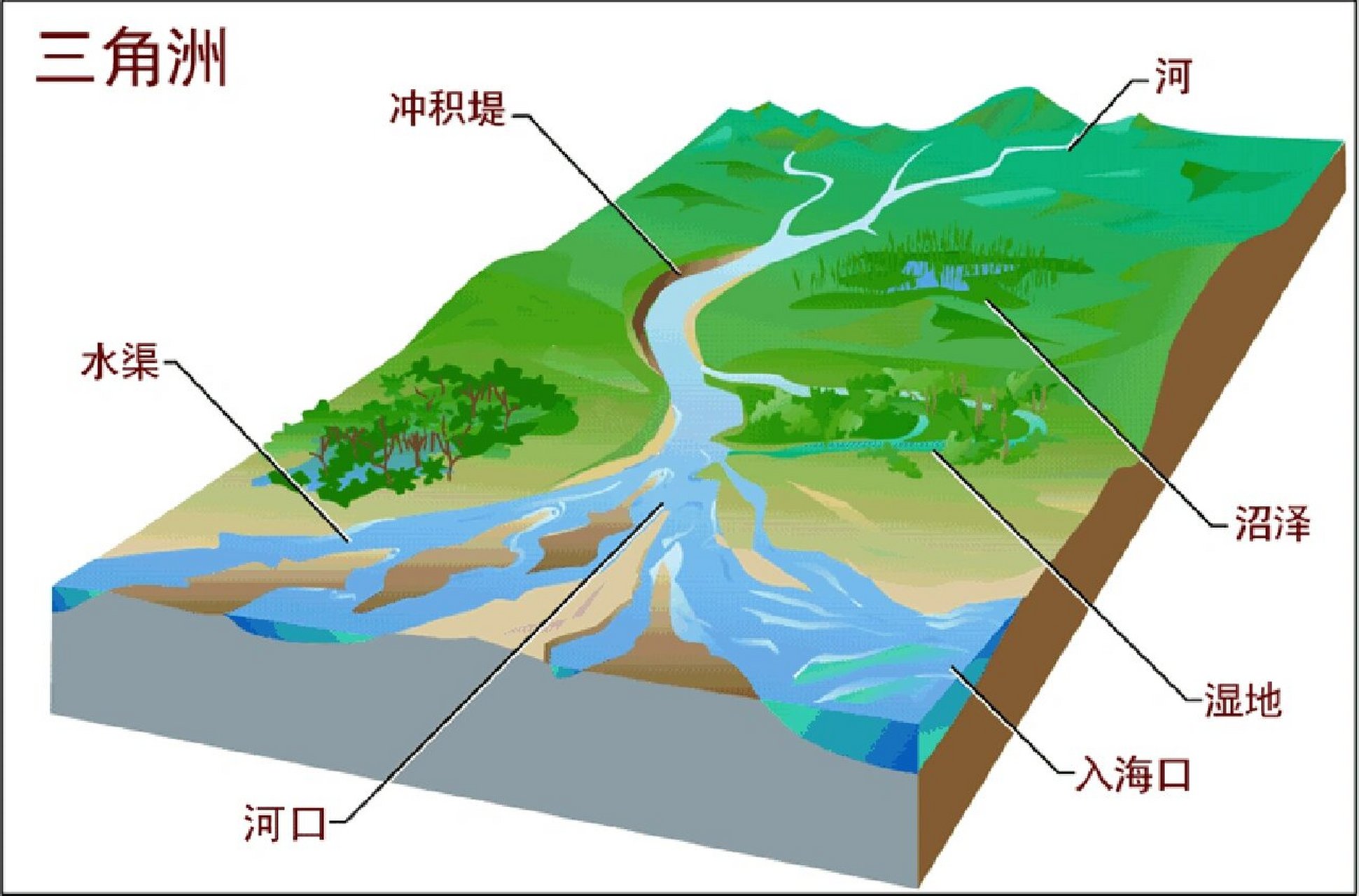 三角洲剖面图片