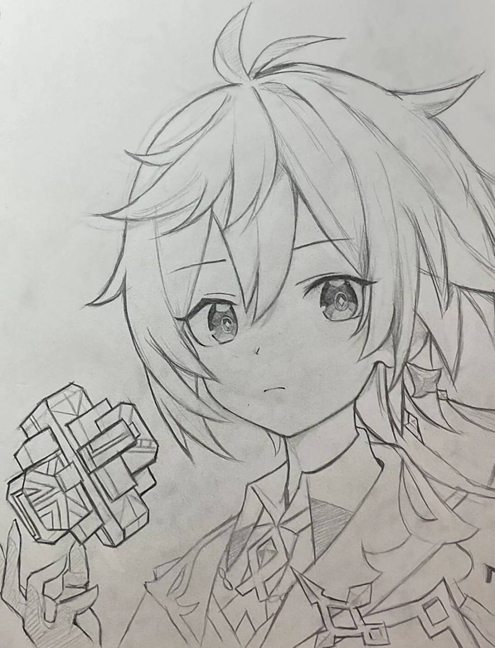 q版原神人物临摹 铅笔手绘