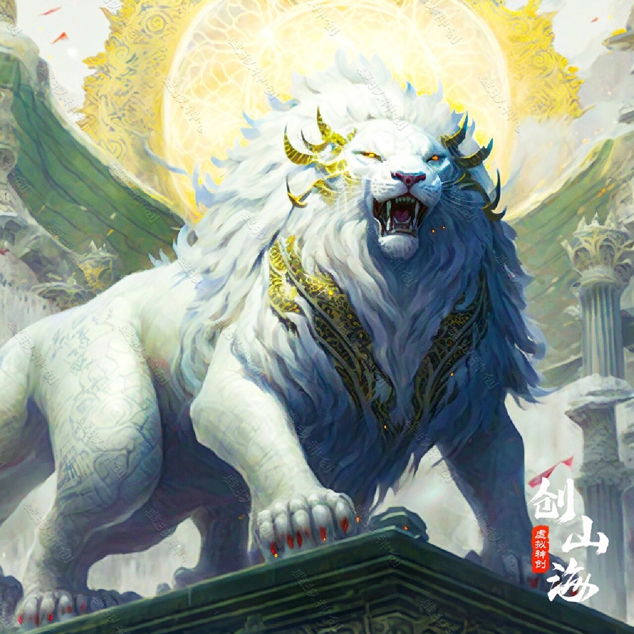 山海经百兽谱,白色神兽系列,13图