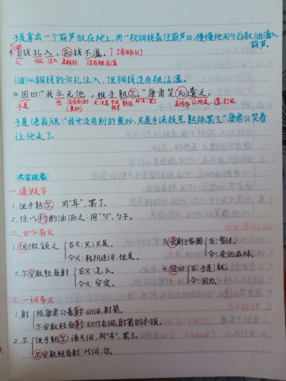 七下《卖油翁》翻译 文言现象 很全,预习 复习.欢迎大家指正!