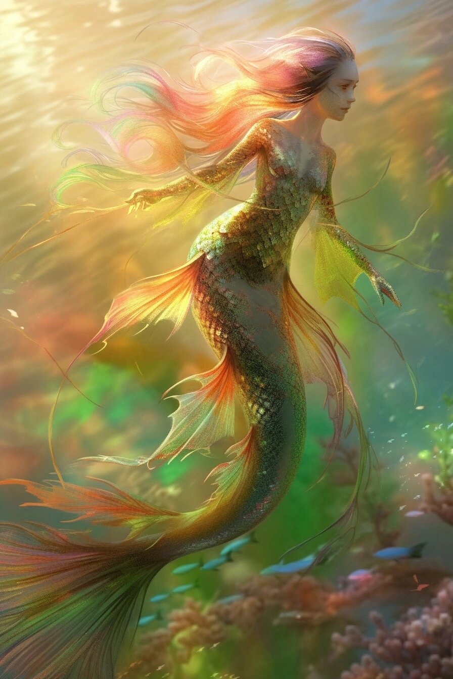 彩色系列美人鱼