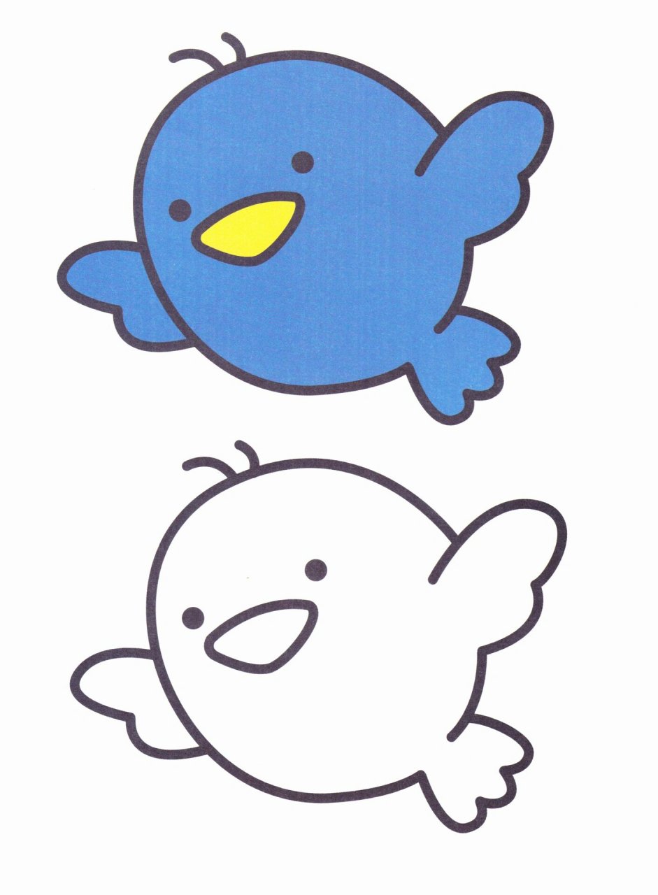 适合小宝宝的简笔画涂色(58张可打印) 1岁多宝宝开始乱涂乱画了,准备