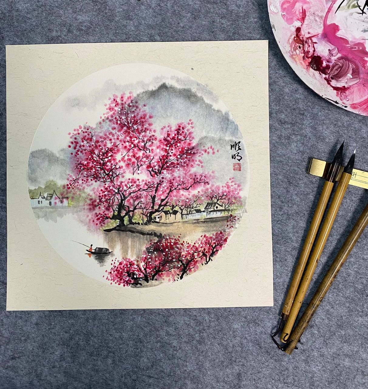 国画打卡第74篇 桃花林