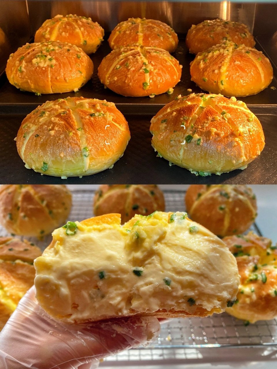 这个方子逆天好用6015网红蒜香爆浆奶酪面包97 今天制作了一款