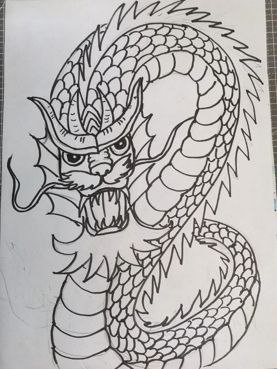 中国龙儿童画手绘