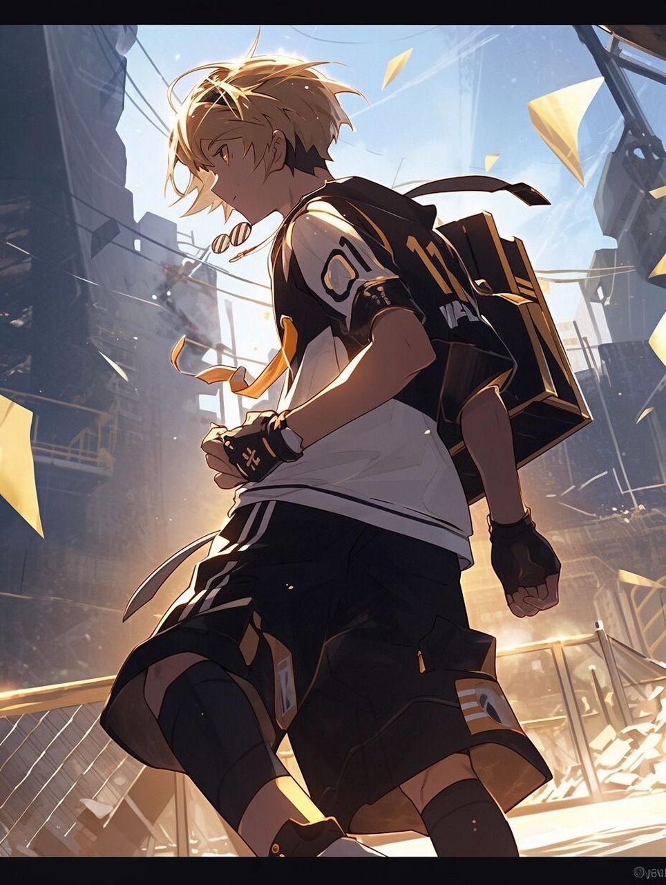 篮球少年-黄白配色