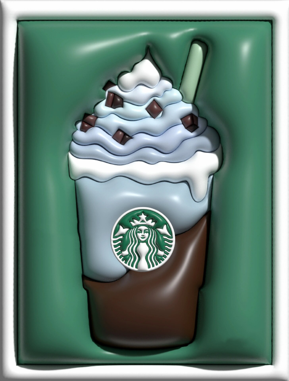 星巴克咖啡手帐素材|可爱膨胀版 【原创】 星巴克咖啡手帐素材简笔画