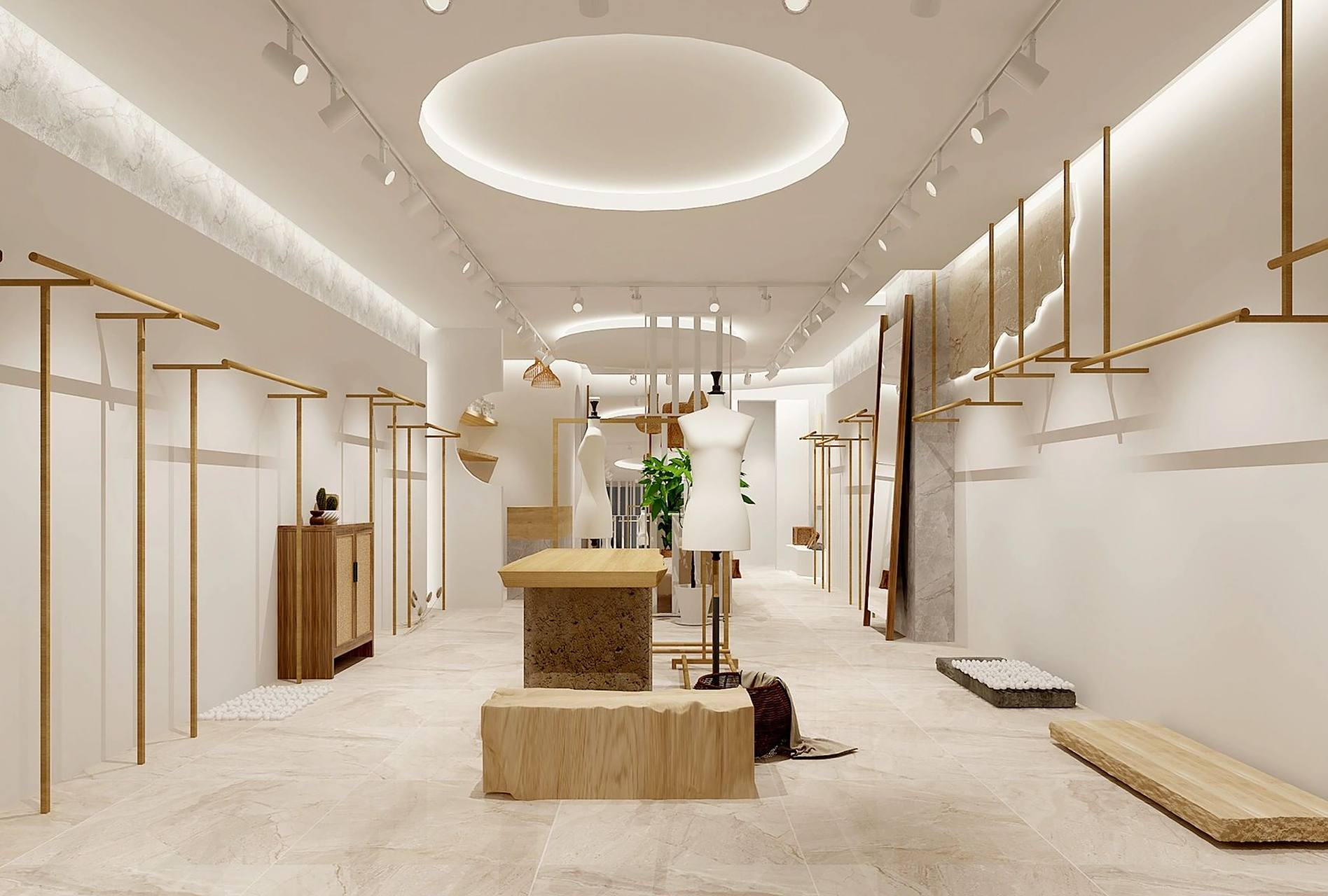 2022年最流行的长方形店铺装修7515 服装店设计&案例分享 设计