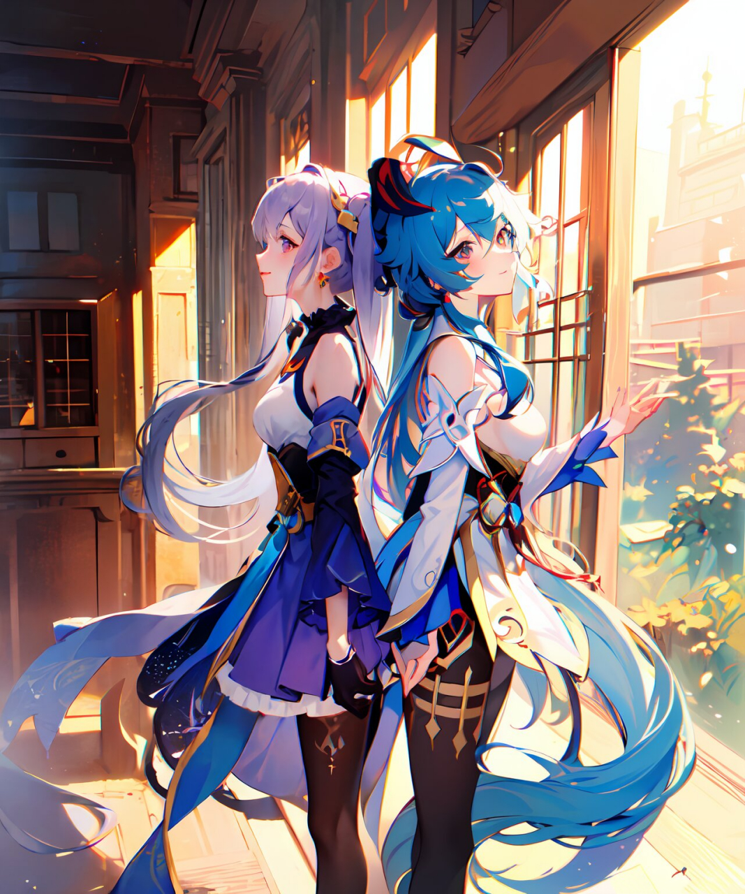 晴时有雨丨刻晴 × 甘雨