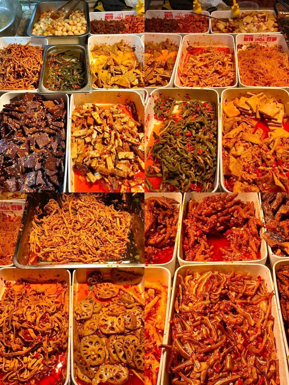 虽然是小摊子,但是卤菜种类还蛮多的,看得我