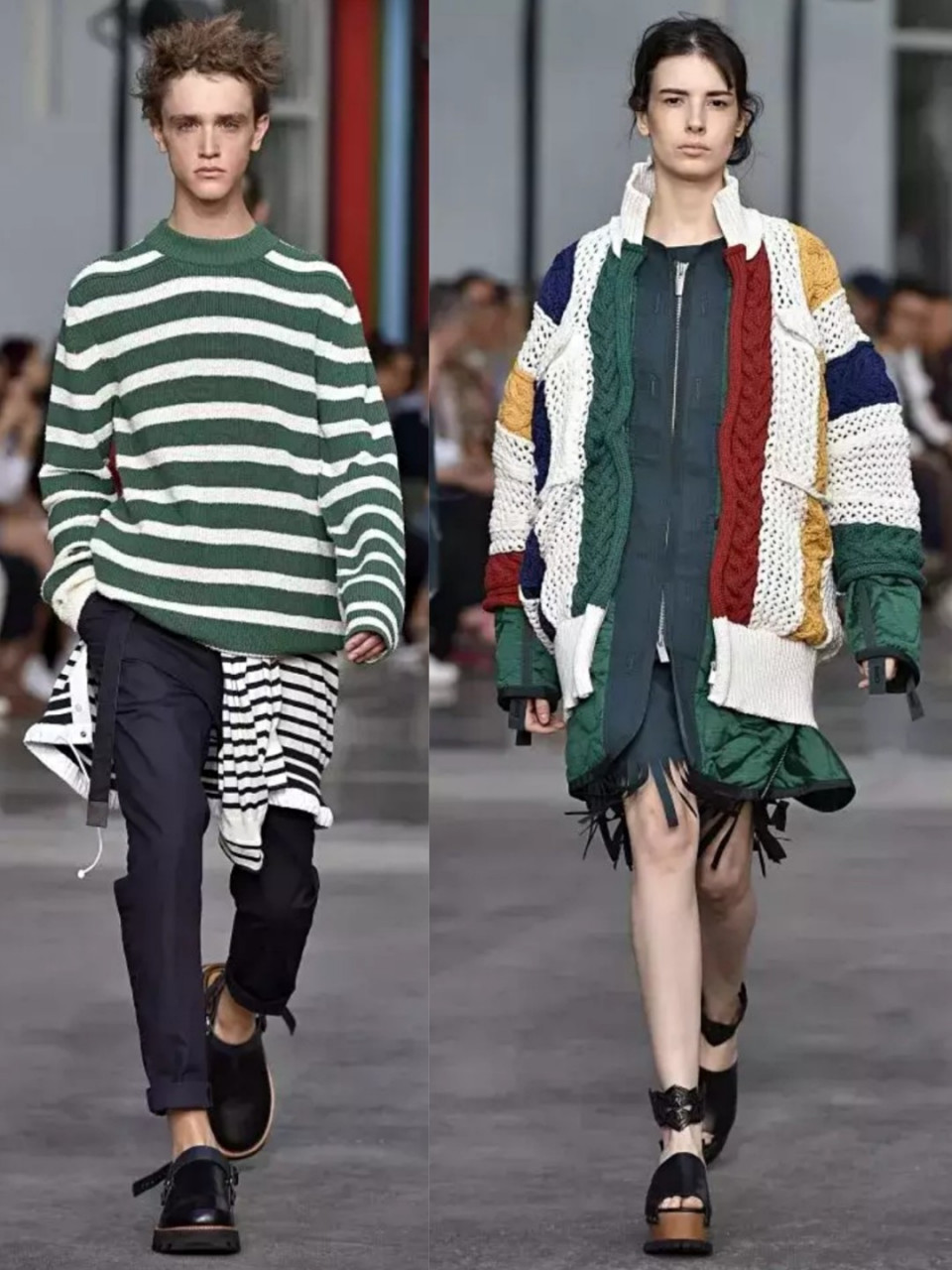 sacai 2018 ss menswear sacai 2018春夏系列以「statis as in vector