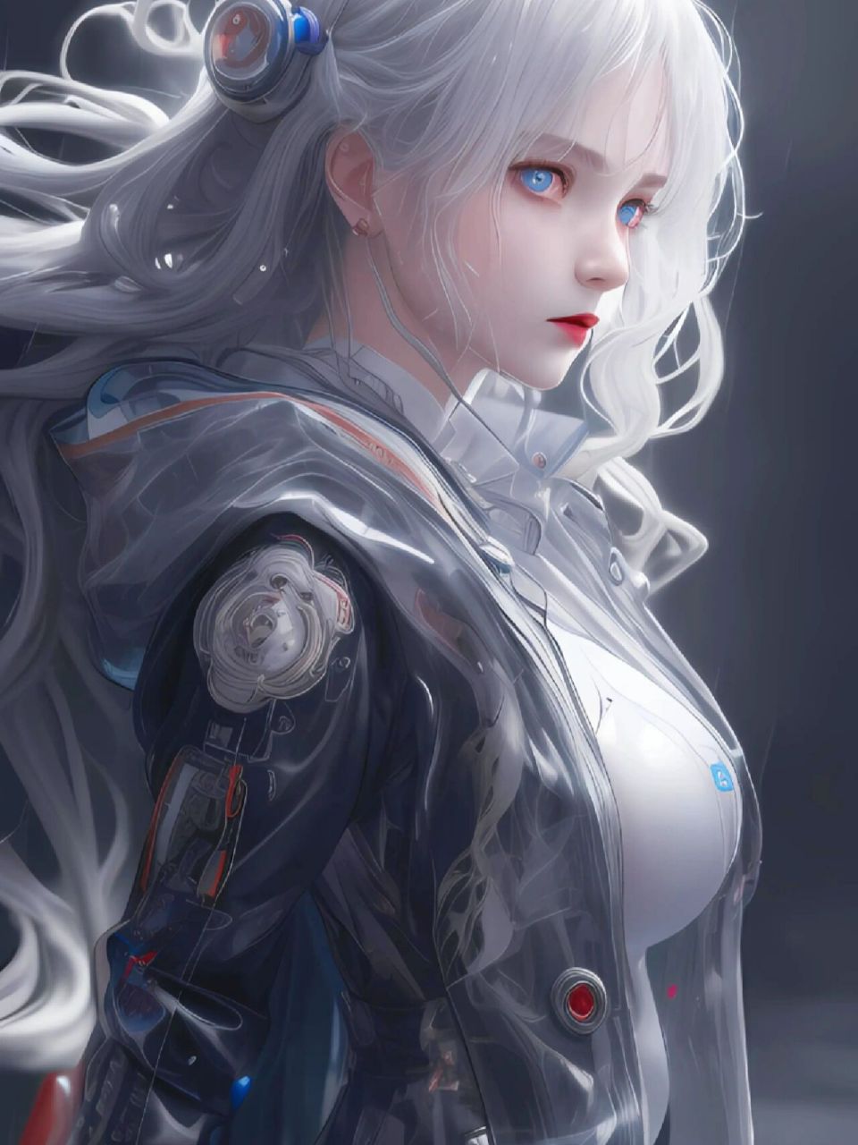 是你心中的赛博girl嘛 fantasy赛博女孩,永不凋零的花 作品系 ai 创作