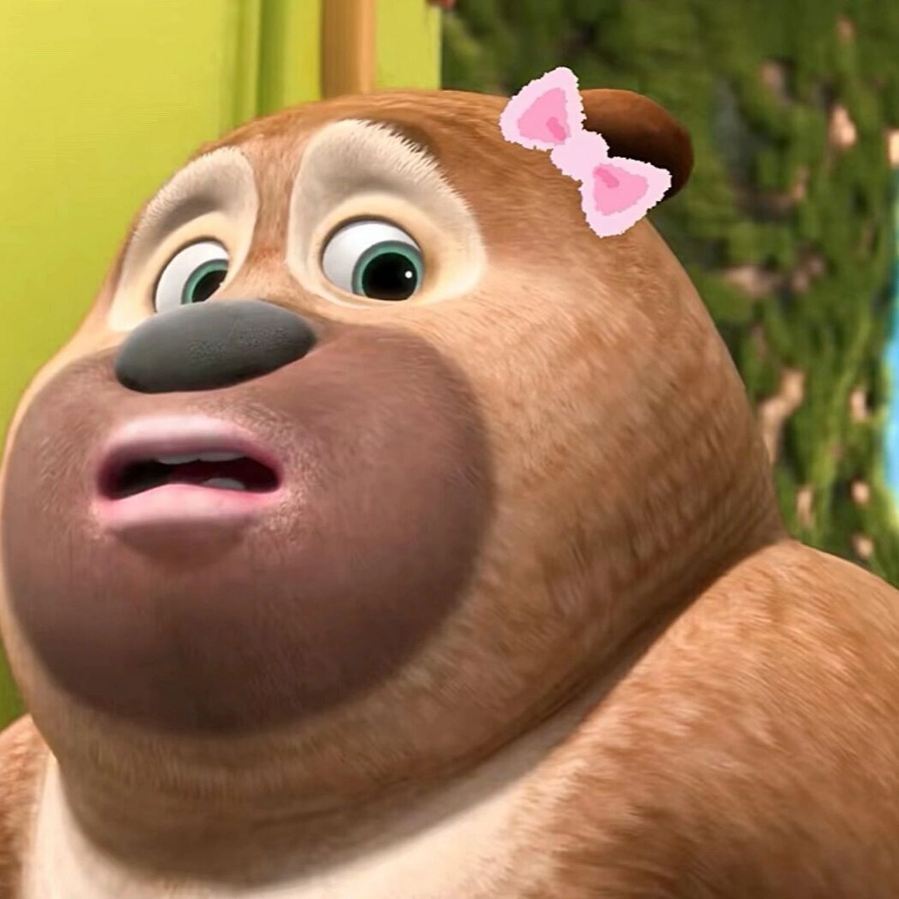 熊出没啦~ 熊二在等团子,熊大在等翠花,光头强在等嘟嘟,吉吉在等毛毛