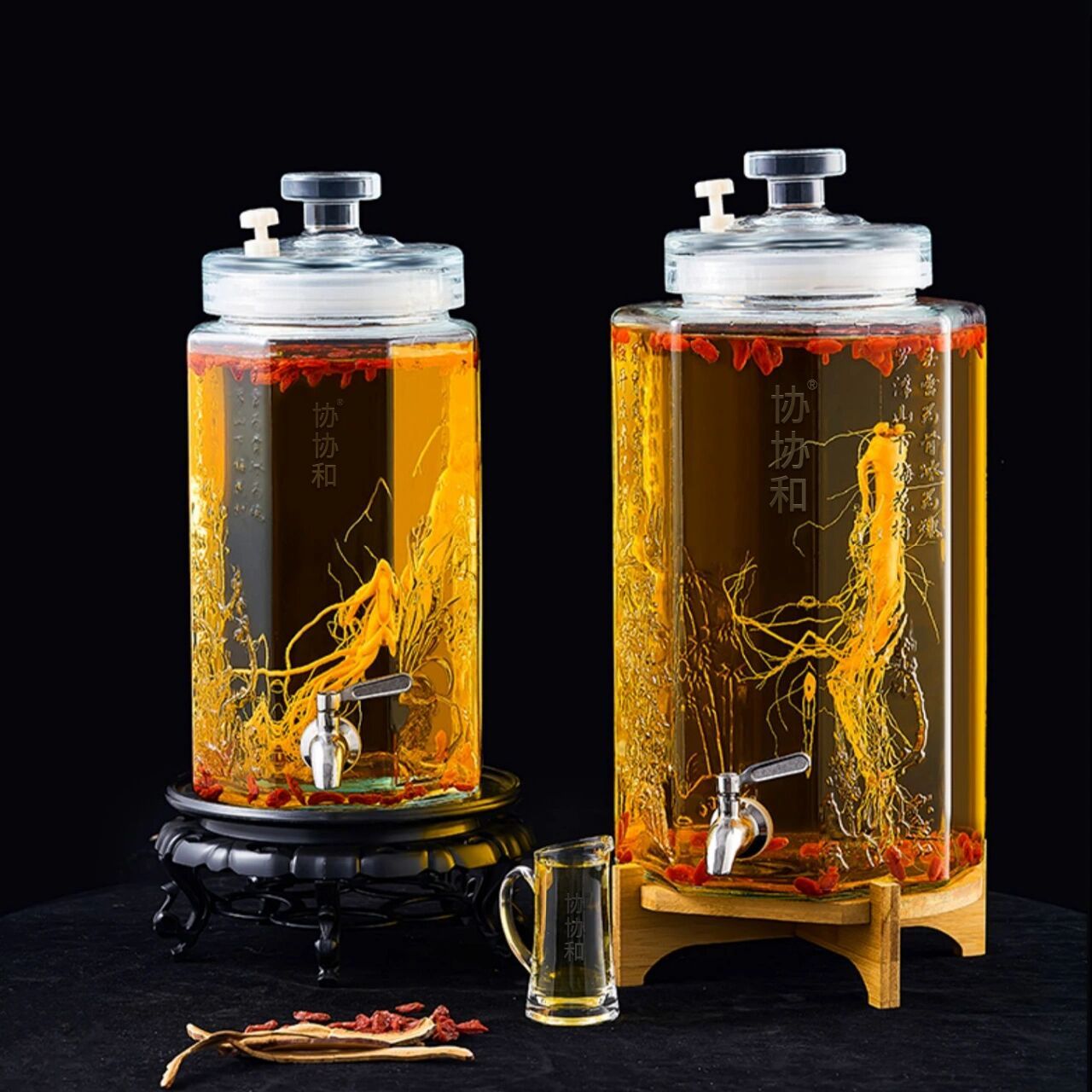 协协和 高档泡酒玻璃瓶|硅胶密封,泡酒专用硅胶圈升级,柔软加厚,吸附