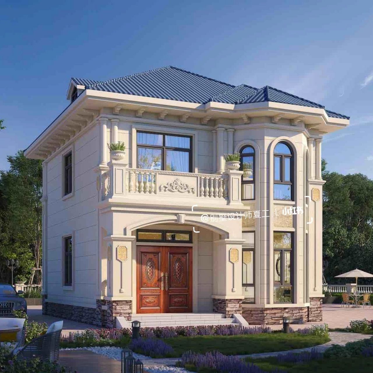 农村自建房|欧式二层实用小别墅 在农村一栋房子就是一家人的脸面