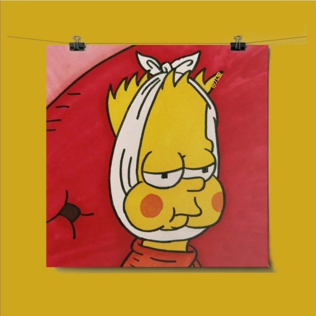 马克笔手绘|【bart simpson】(附手稿) 07 93 90 【美食是最好