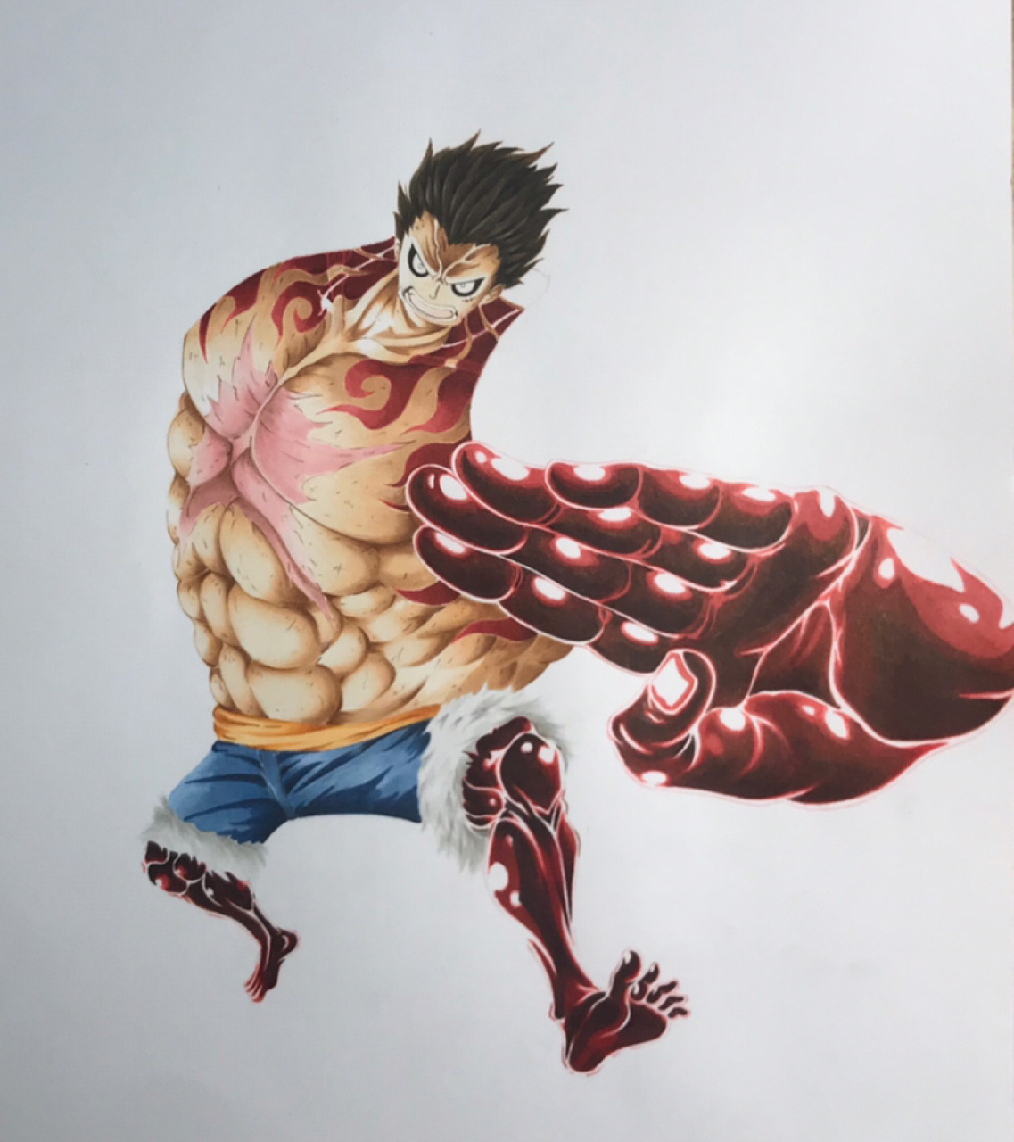 海贼王手绘 四档路飞 马克笔还是累死累活