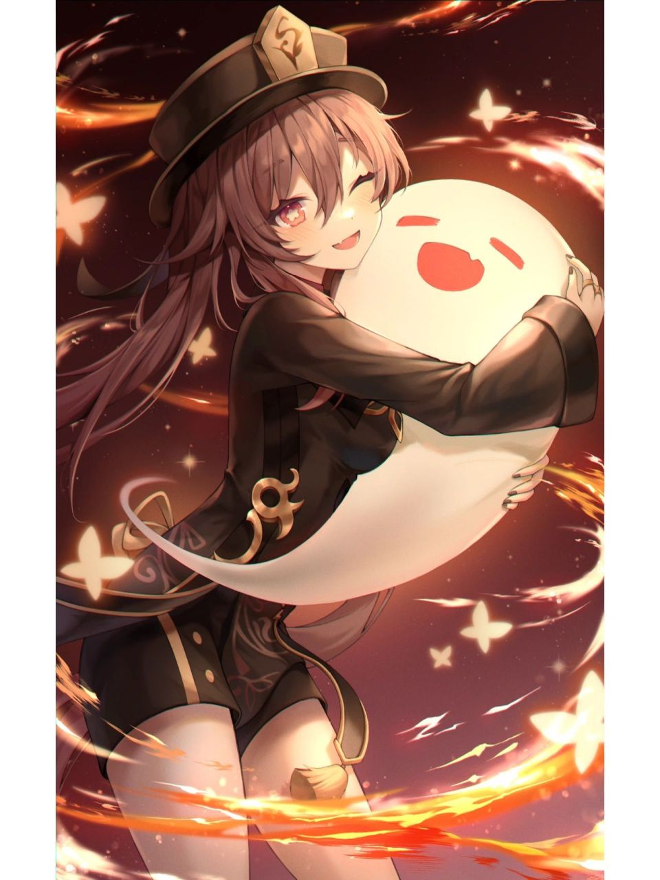 原神美图壁纸-胡桃        我因六岁生疾病0202,变成聋哑瞎03