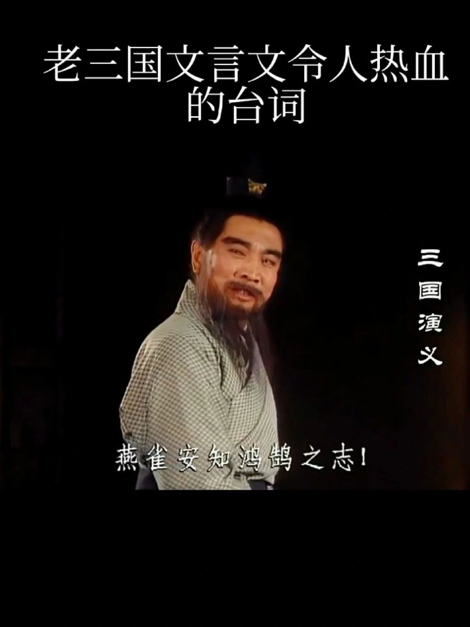 三国超燃台词   燕雀安知鸿鹄之志