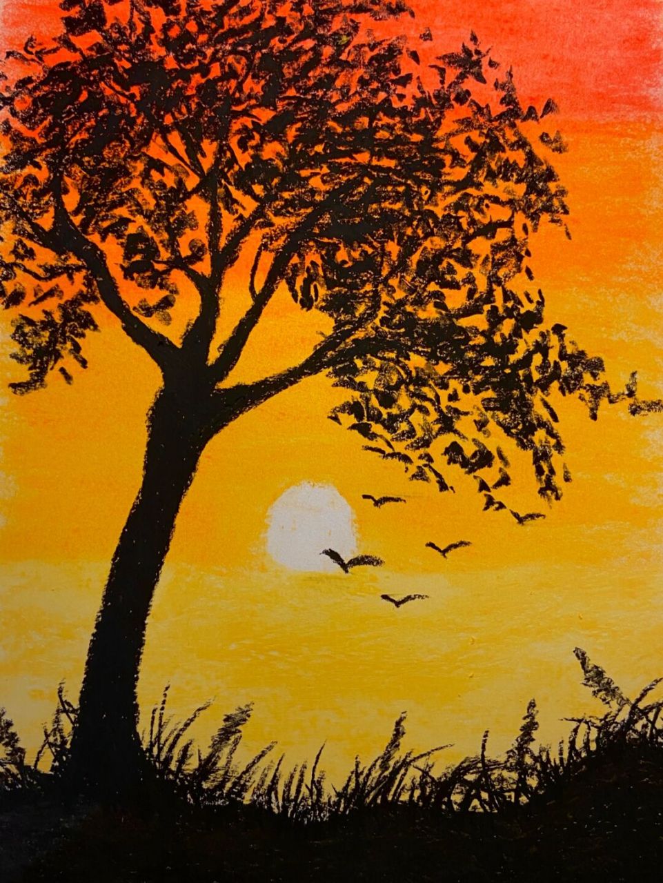 夕阳蜡笔画         你相信大自然拥有抚慰人心的力量吗?