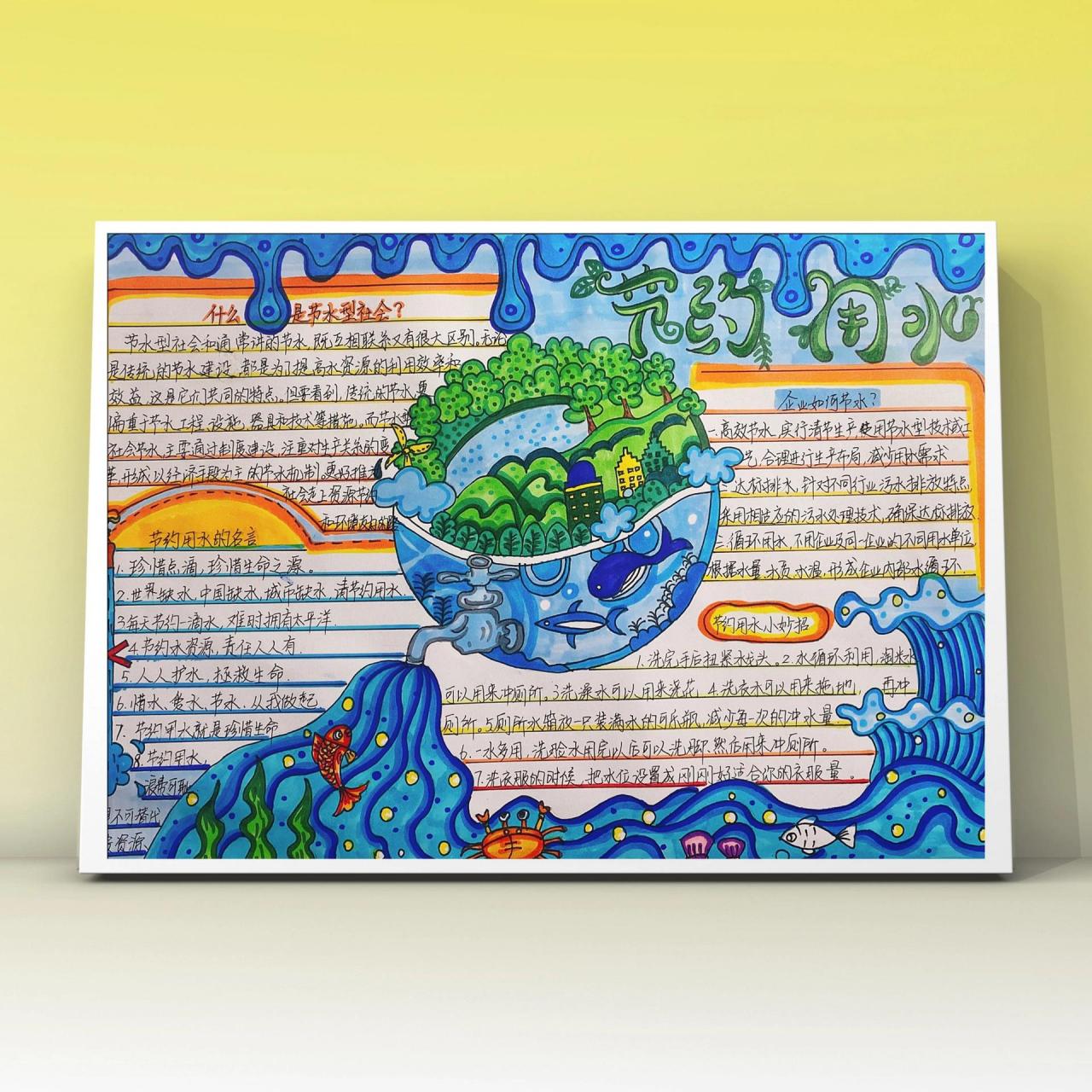 手抄报《节约水资源,保护水生态》 手抄报《节约水资源,保护水生态》