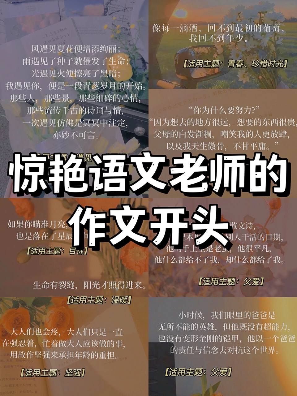作文素材|惊艳语文老师的作文开头7515