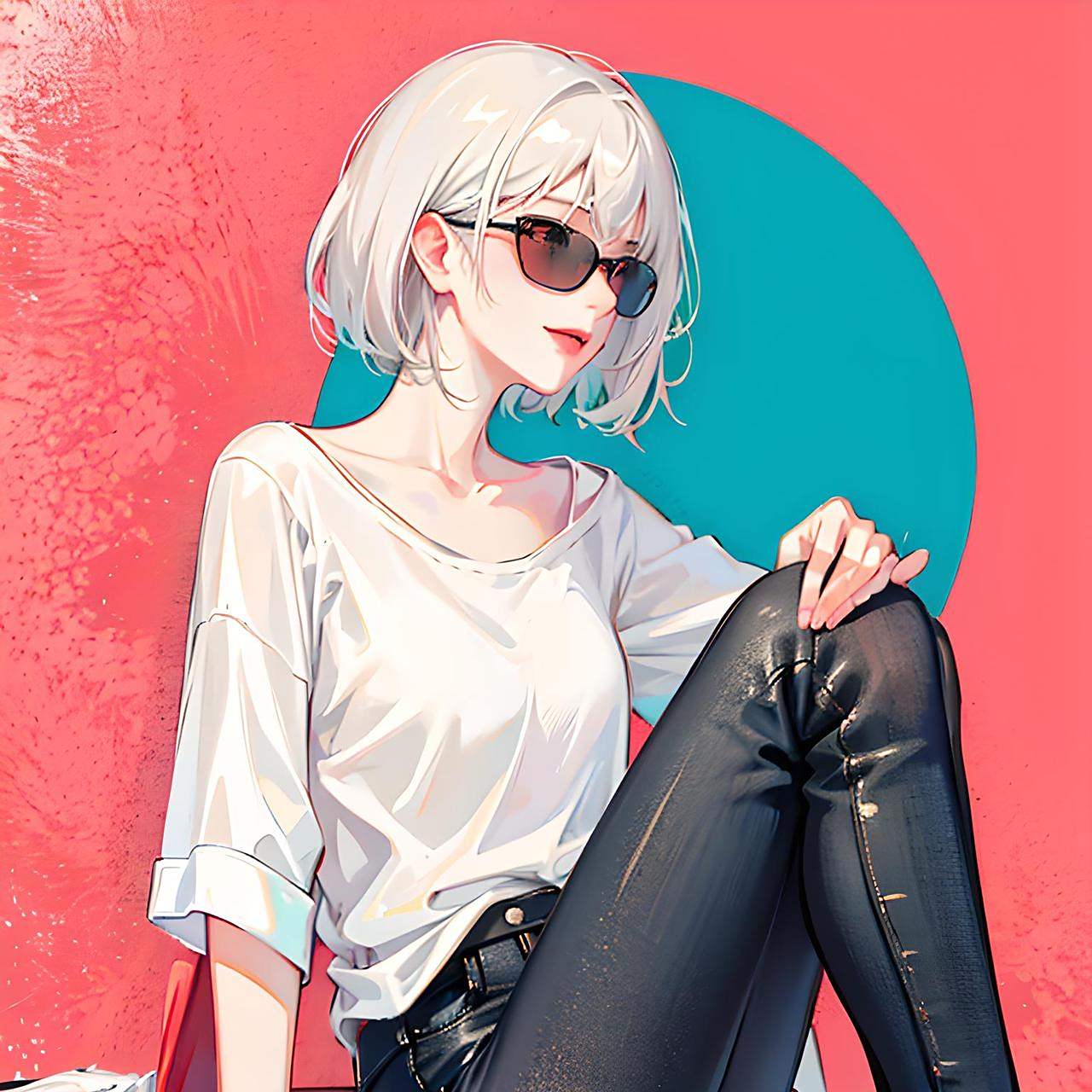 短发酷帅女生头像 ai绘画头像女生头像