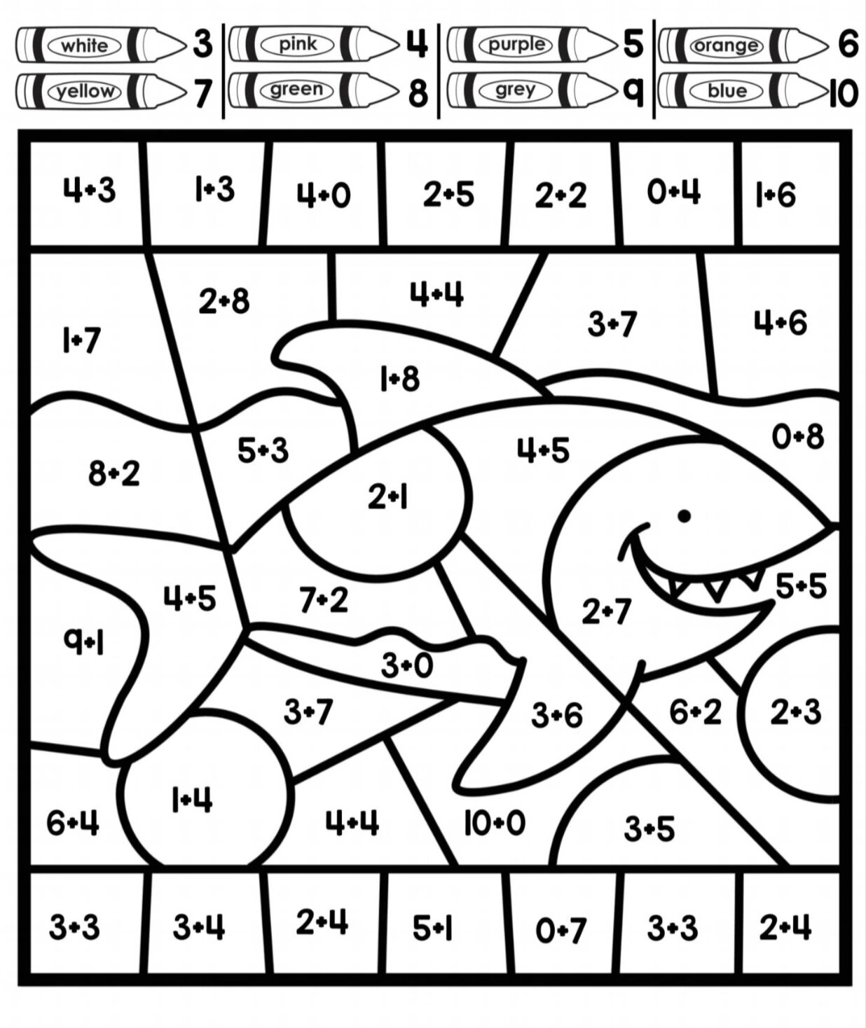 幼小衔接7515一年级数学计算作业73涂色游戏 为了让孩子全能