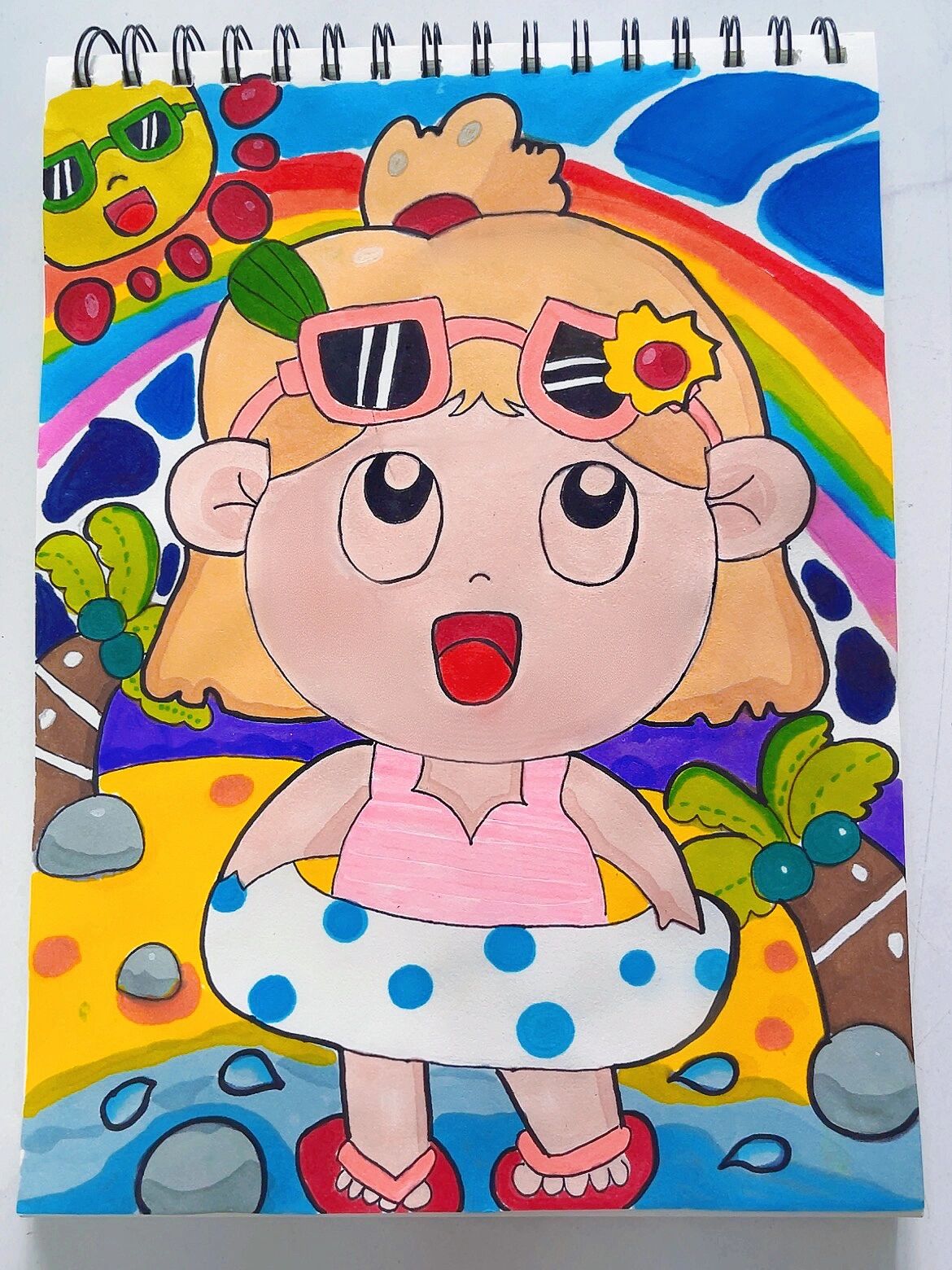 夏天一起去游泳吧 儿童画 简笔画