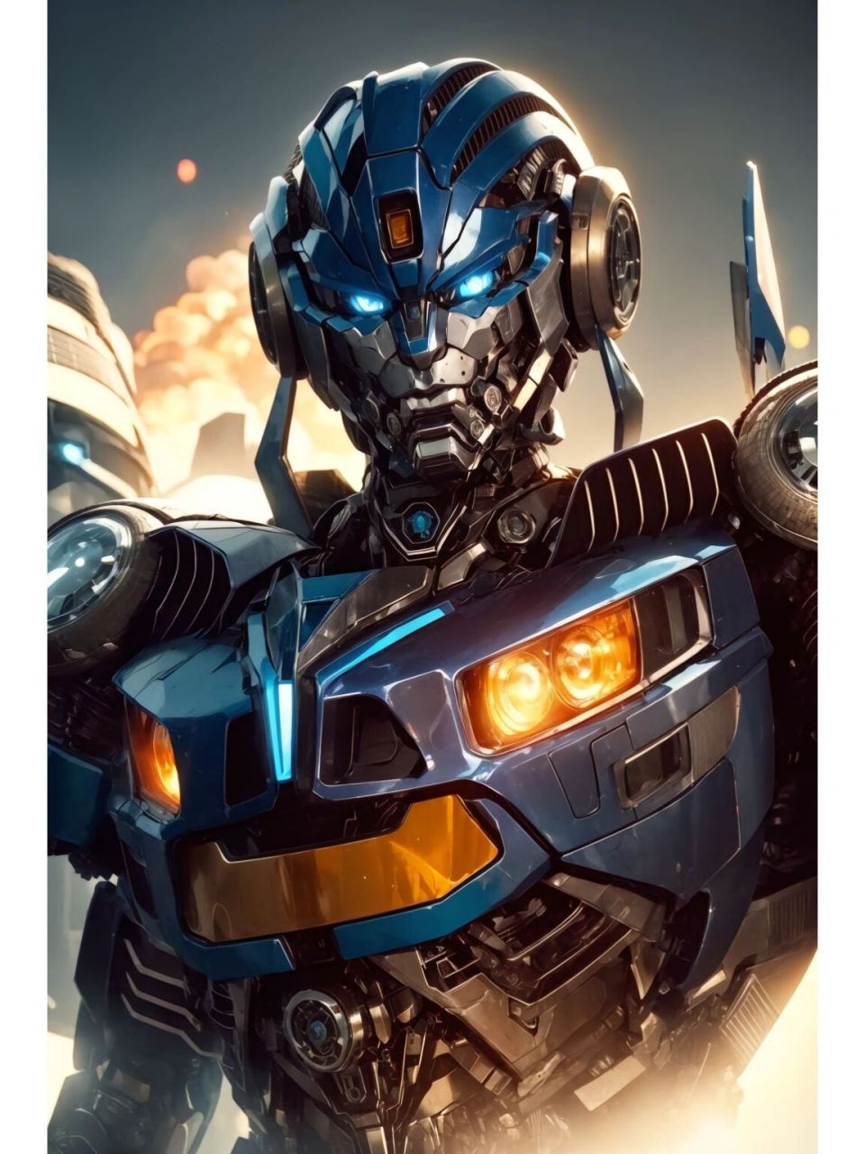 变形金刚7之显眼包幻影 变形金刚 幻影 和 它的银色保时捷.