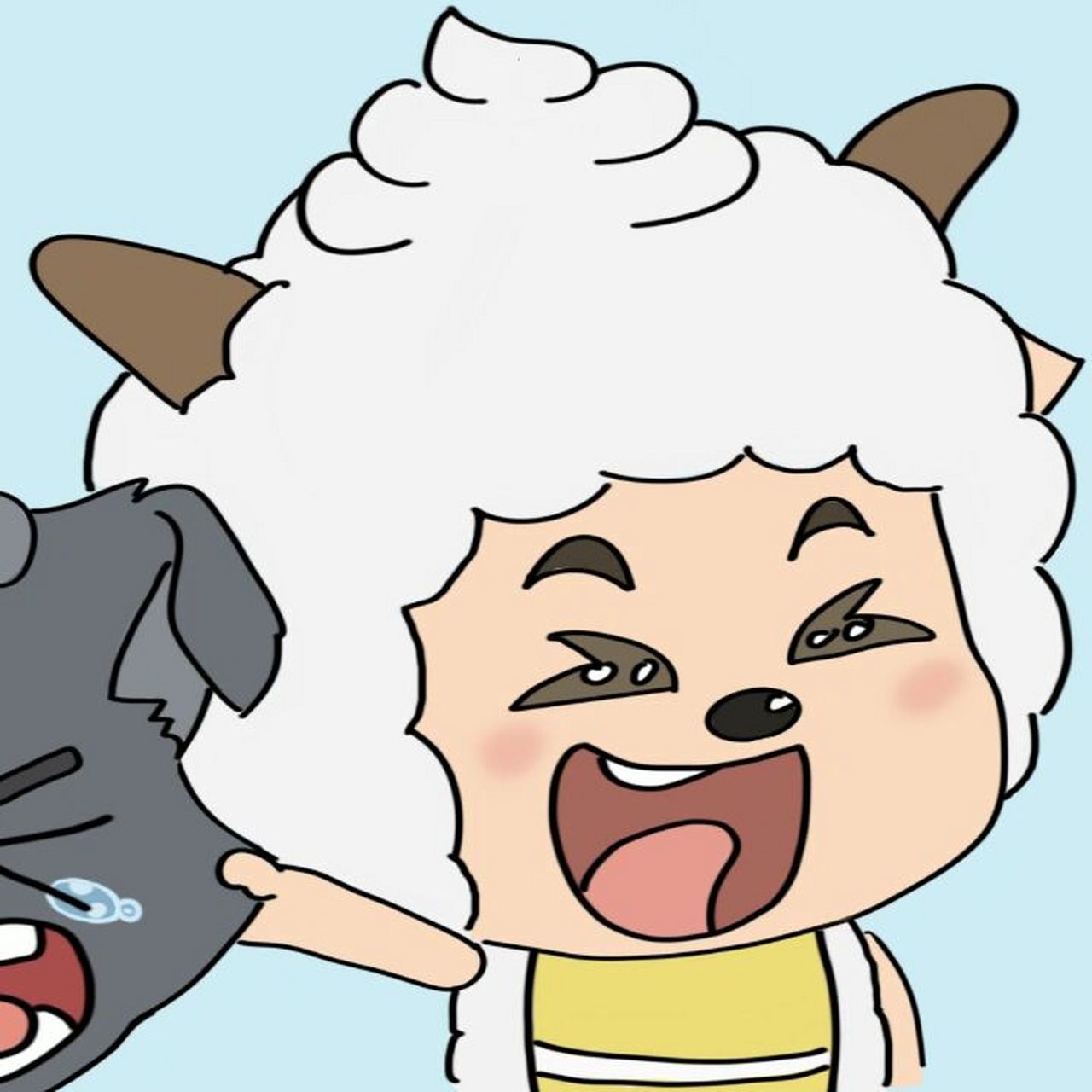 懒羊羊和小灰灰 答应给我蜜蜜的情头 已经画了,给我用!