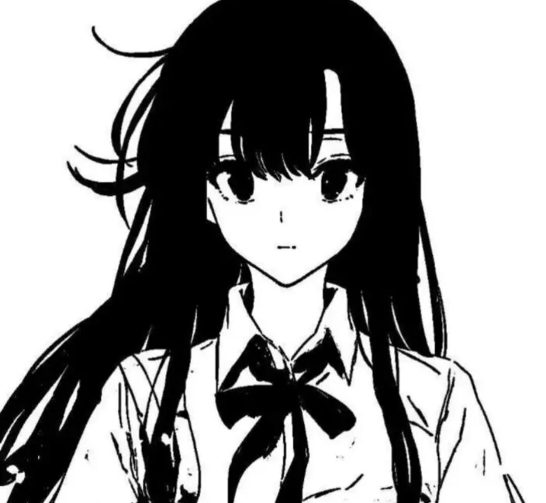 动漫女生头像』黑白女漫头』酷女孩黑白可爱