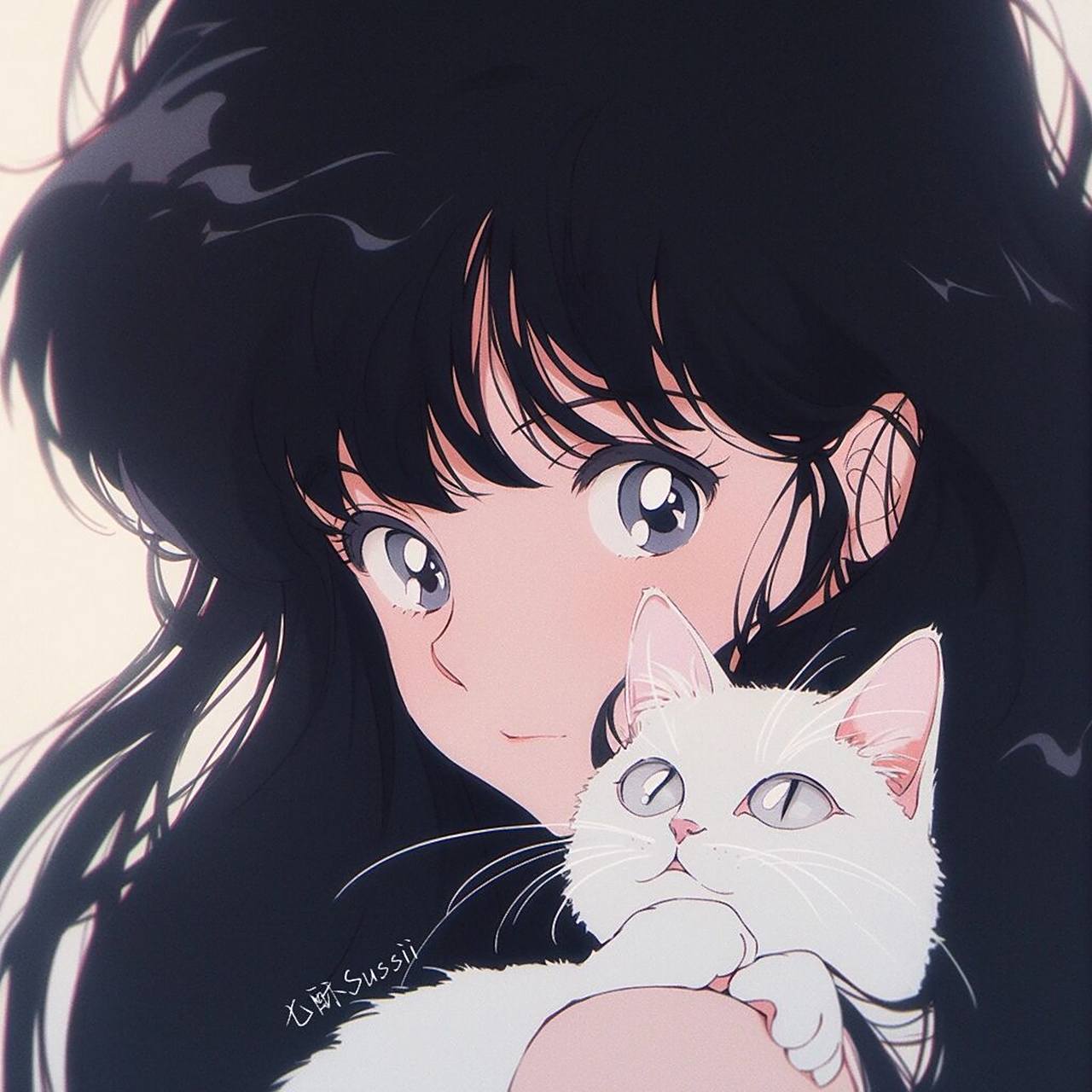 旧漫头像 | 抱猫少女(一)