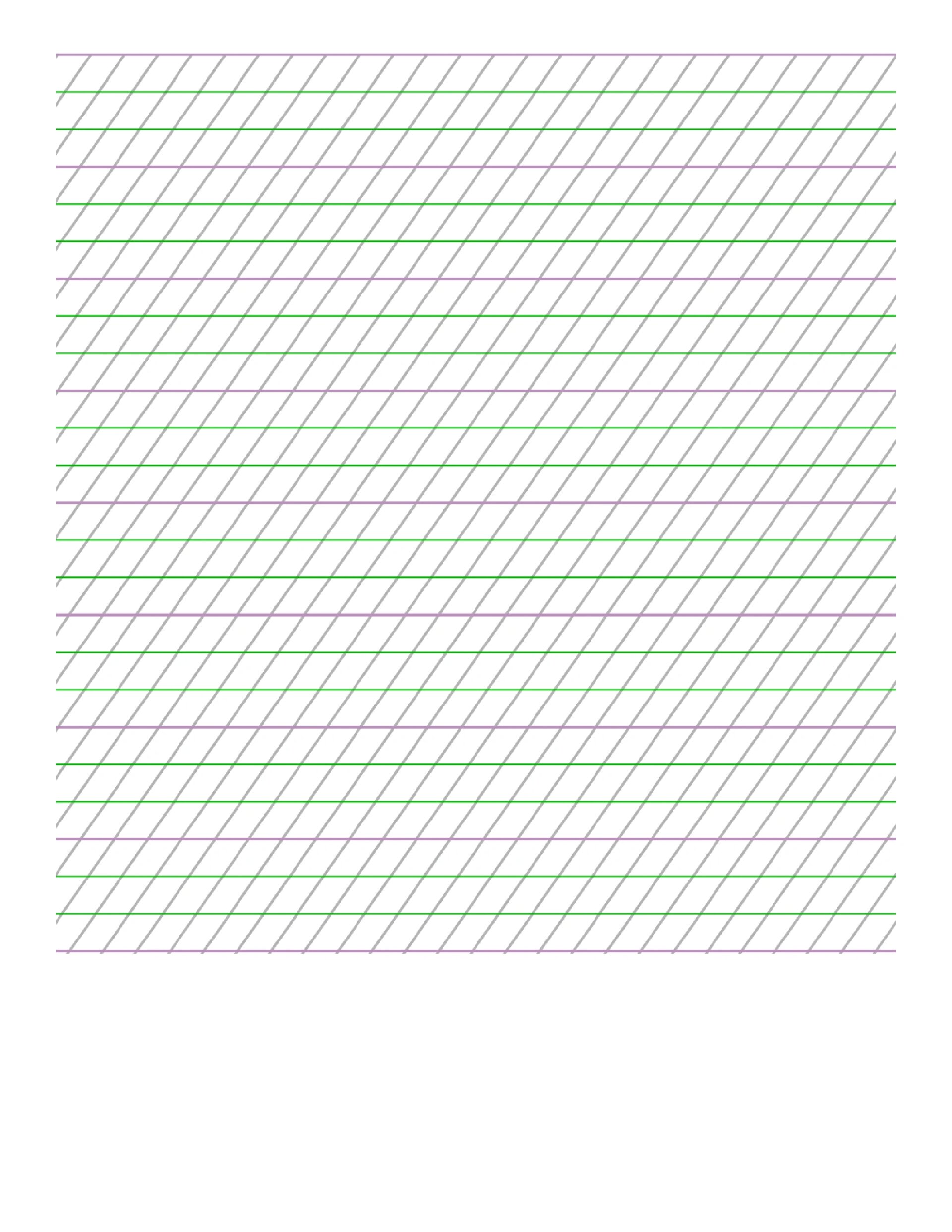 俄语斜体练字专用纸