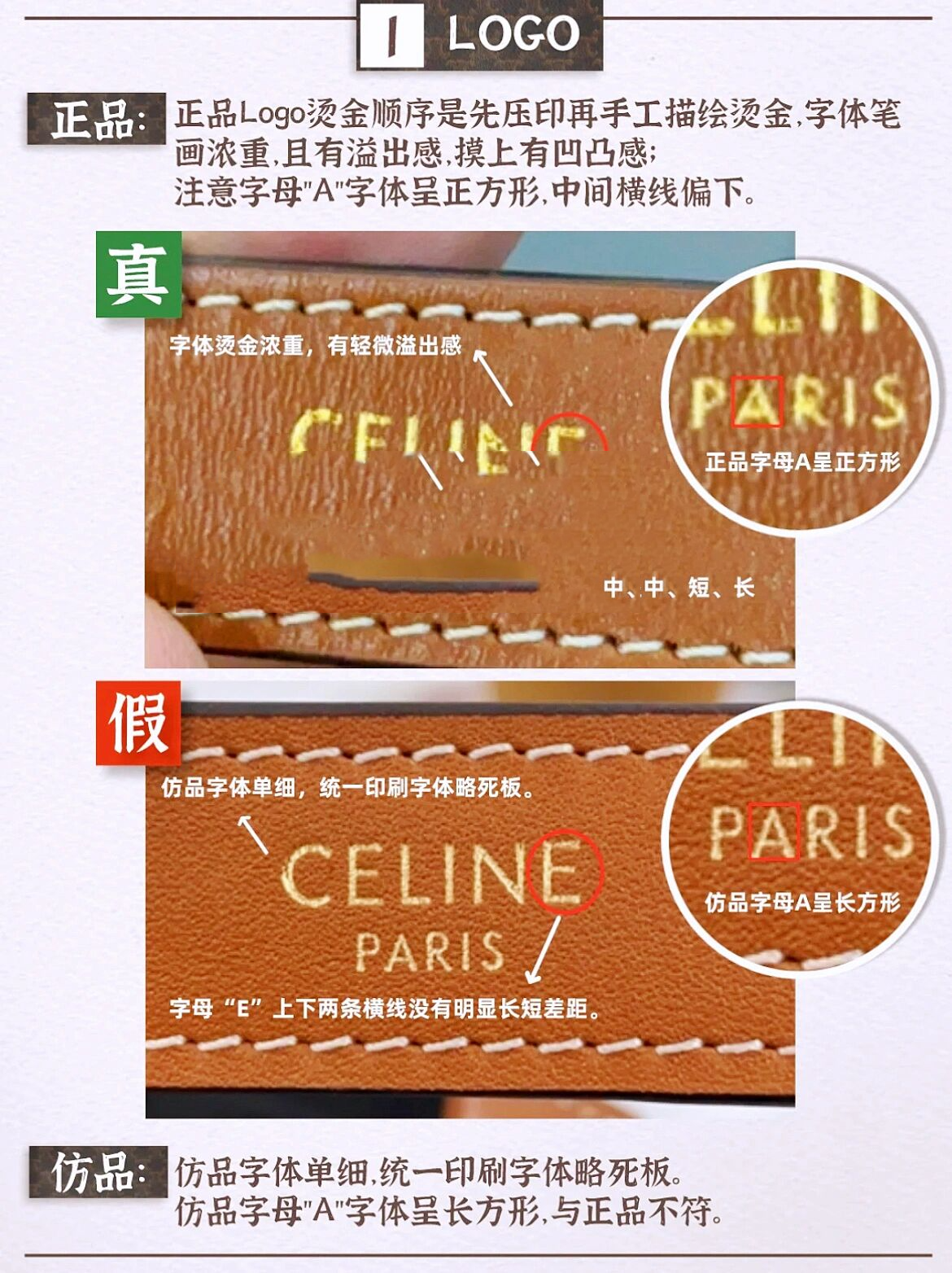 celine鉴定图片