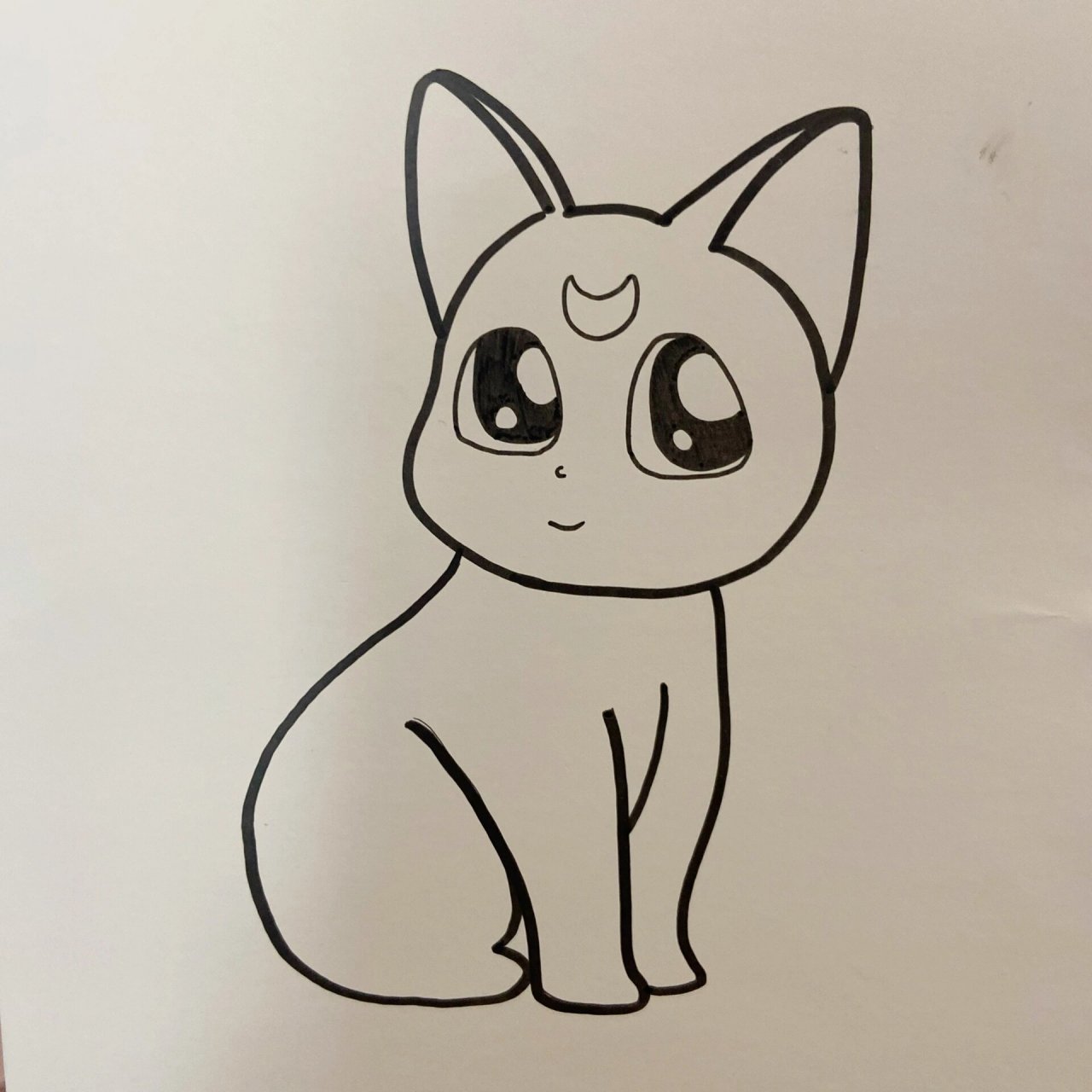 手把手教你画露娜 手绘详细过程 是美少女战士里的露娜呀