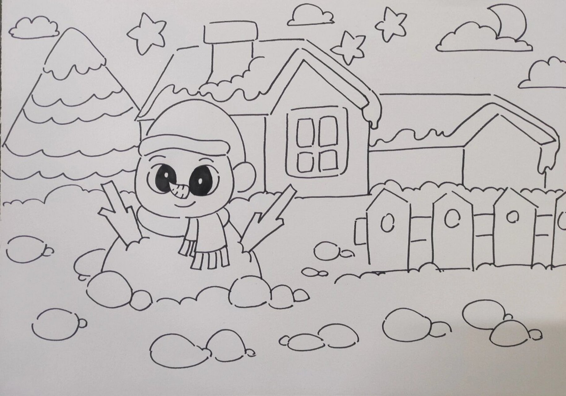 冬天手抄报 冬日风景手抄报