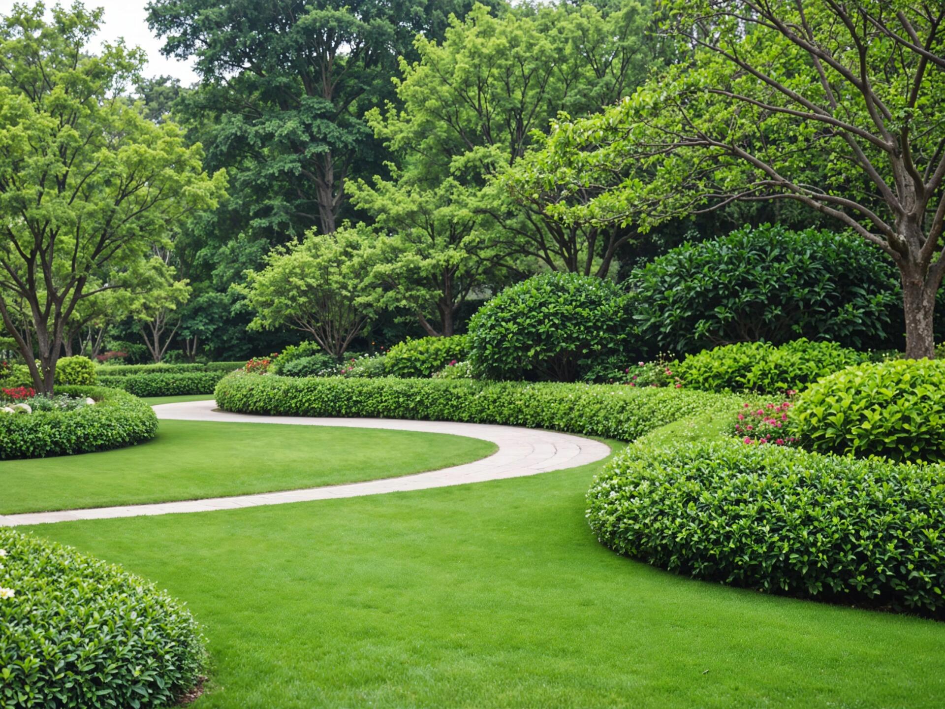 植物组团搭配曲线园路 看起来丝滑且舒适自然,不是吗?