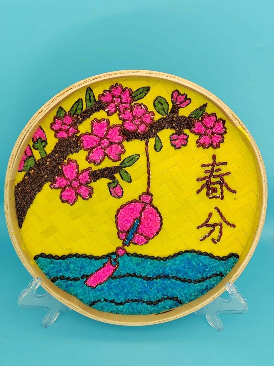 二十四节气手工五谷杂粮粘贴画-春天