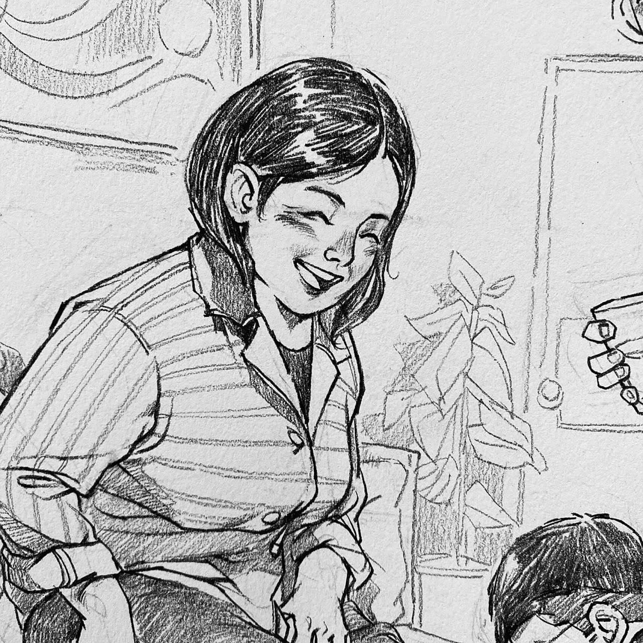 速写场景特别版-(帮妈妈洗脚) 今天是妈妈的生日,虽然我不在她身边