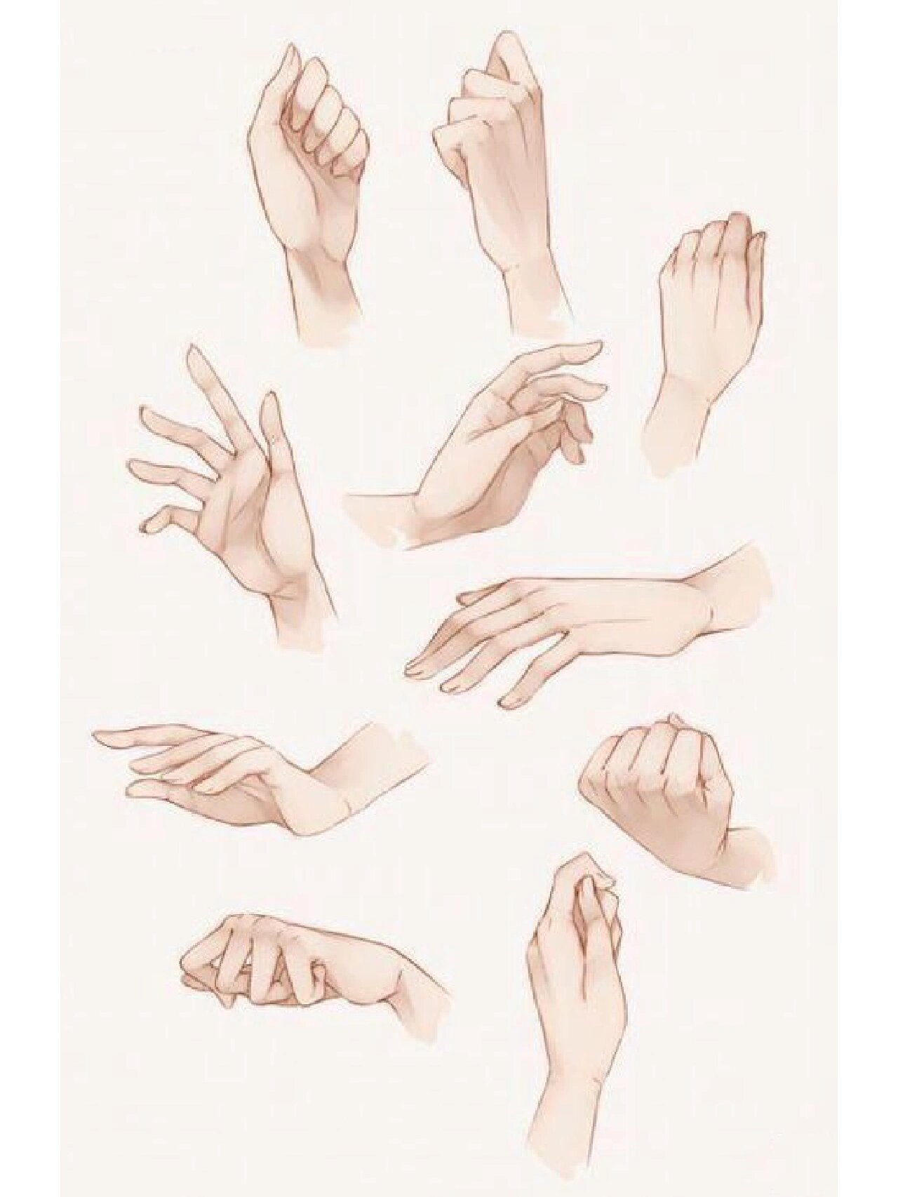 绘画教程 | 手画法