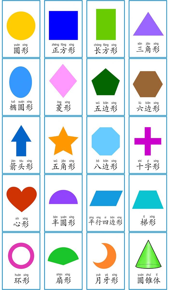 自闭症——图形认知卡片