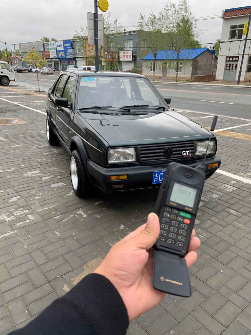 最后一批方头捷达经典墨绿色,绿标