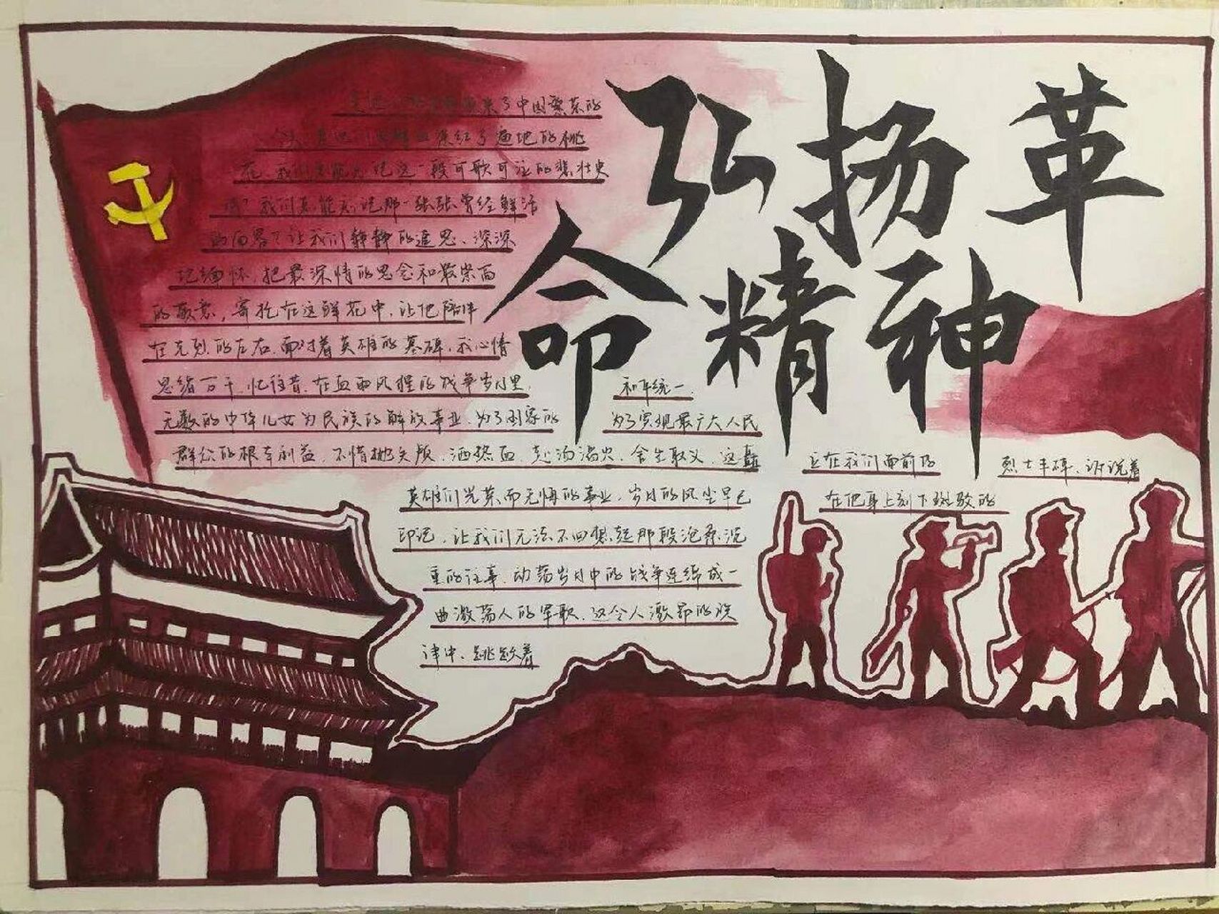 学党史祭英烈手抄报图片