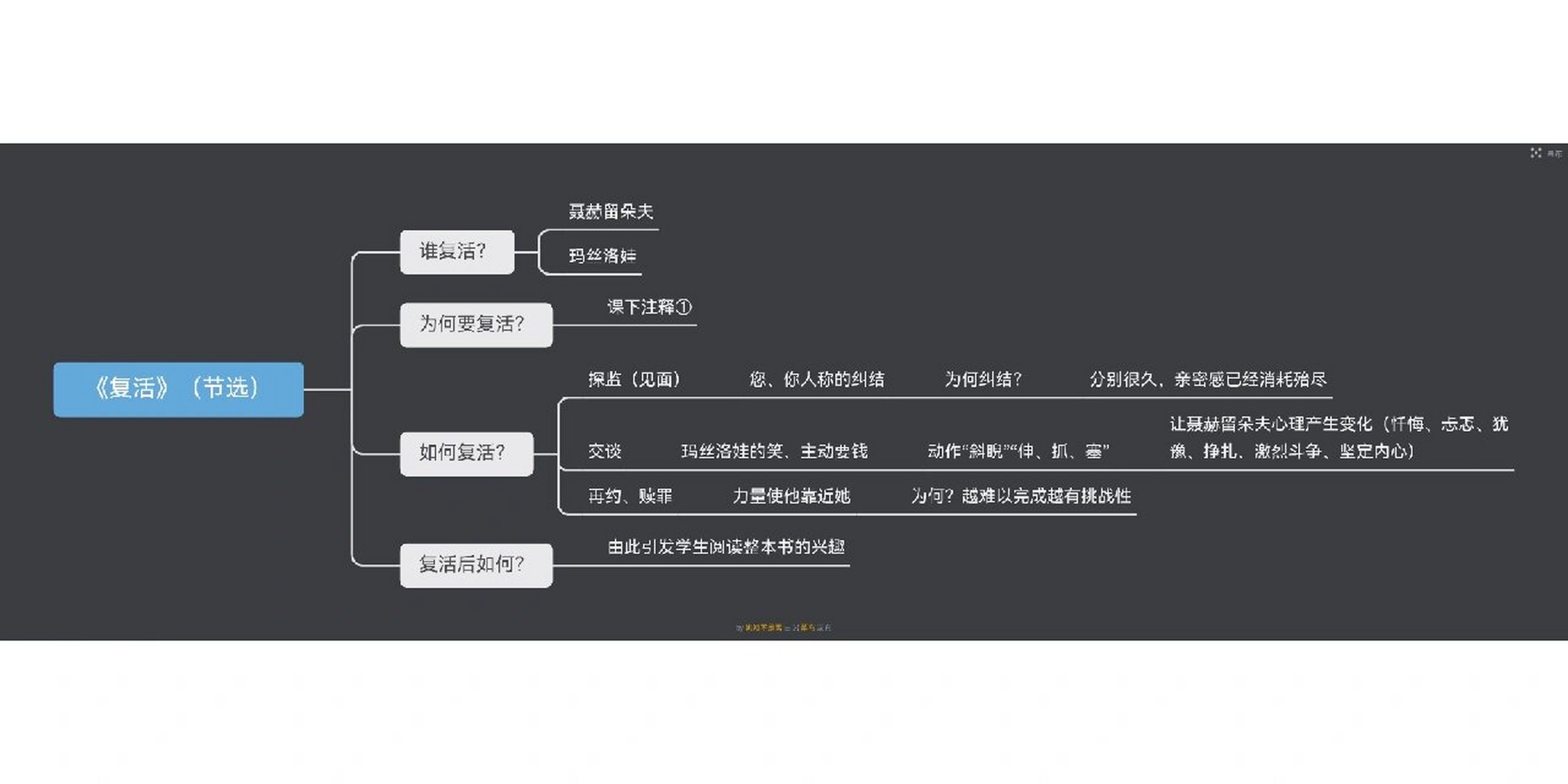 《复活》节选思维导图