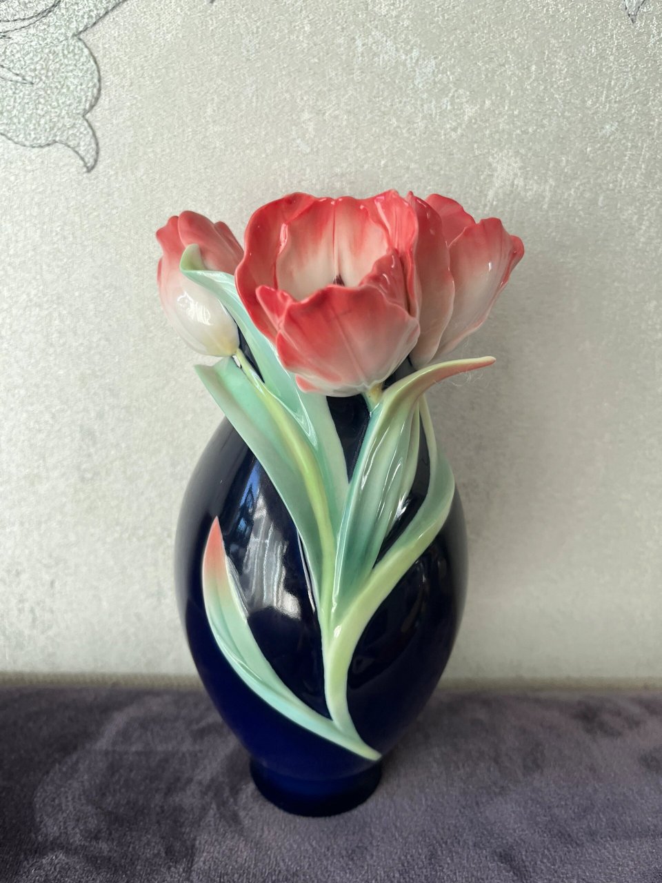 franz法蓝瓷郁金香花瓶 更多请见主页简介