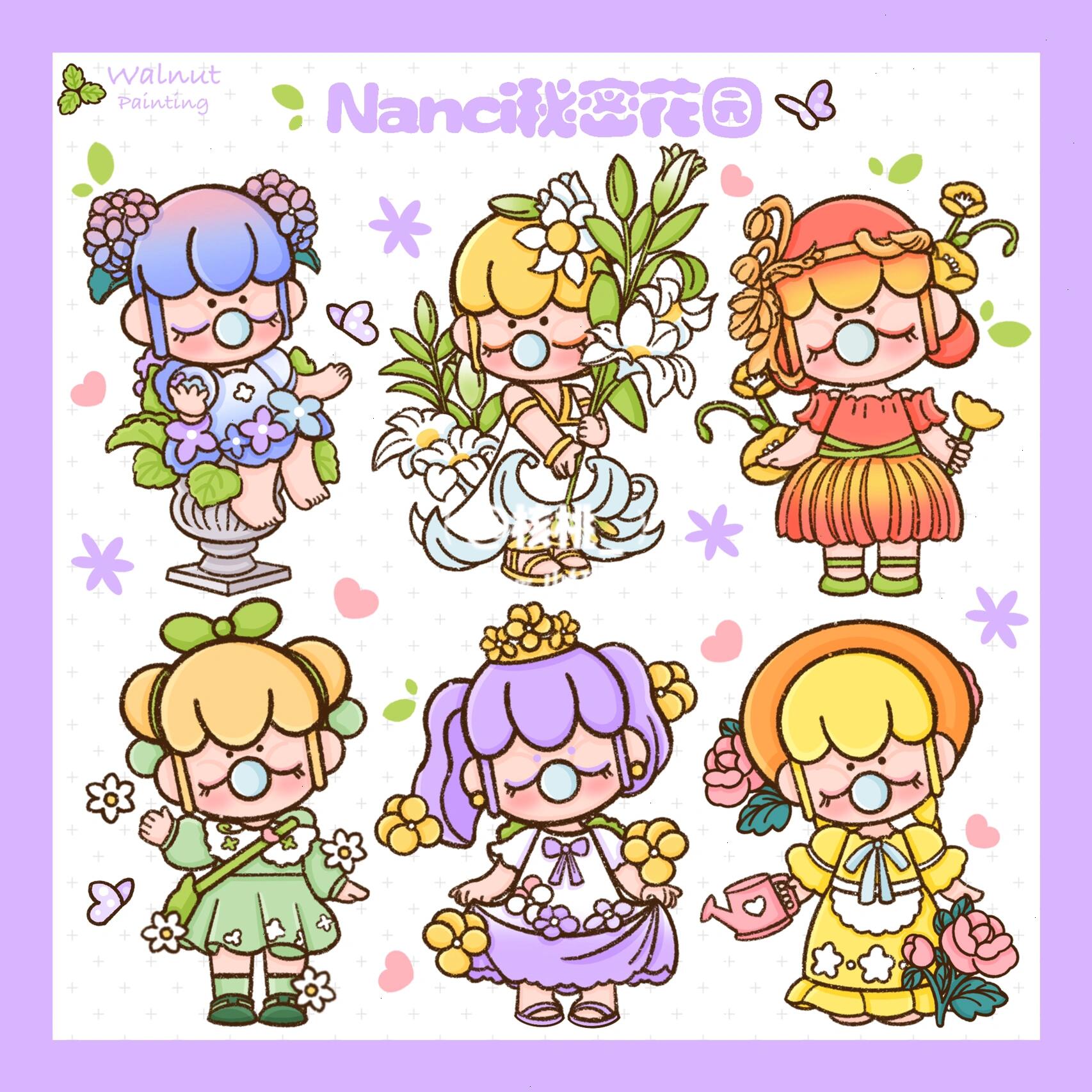 百合 一套nanci秘密花园的简笔画教程和手帐素材送给你们 希望小朋友