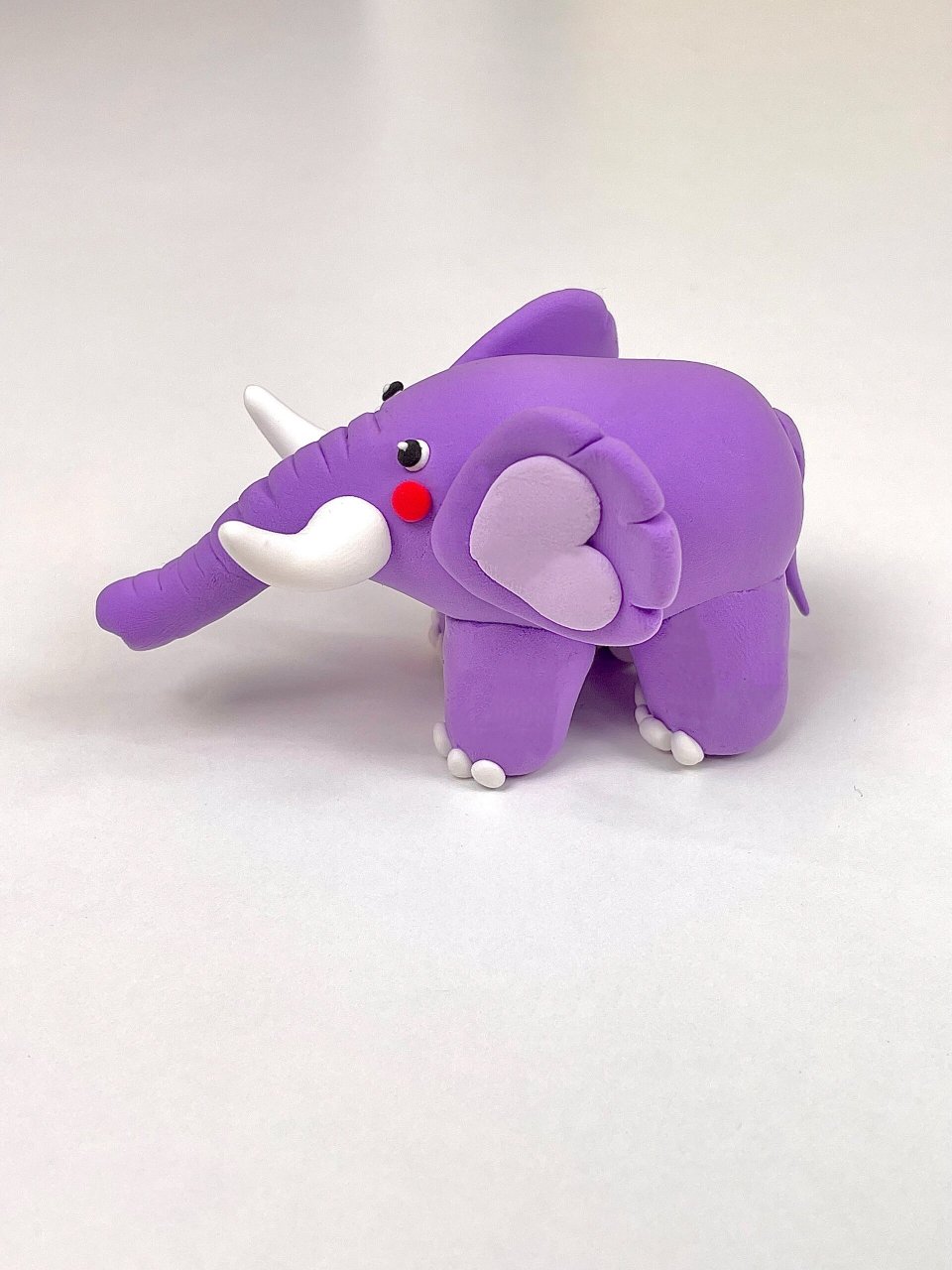 超轻粘土05|紫色小象有手就会6015 上期你们说不想捏那么傻的