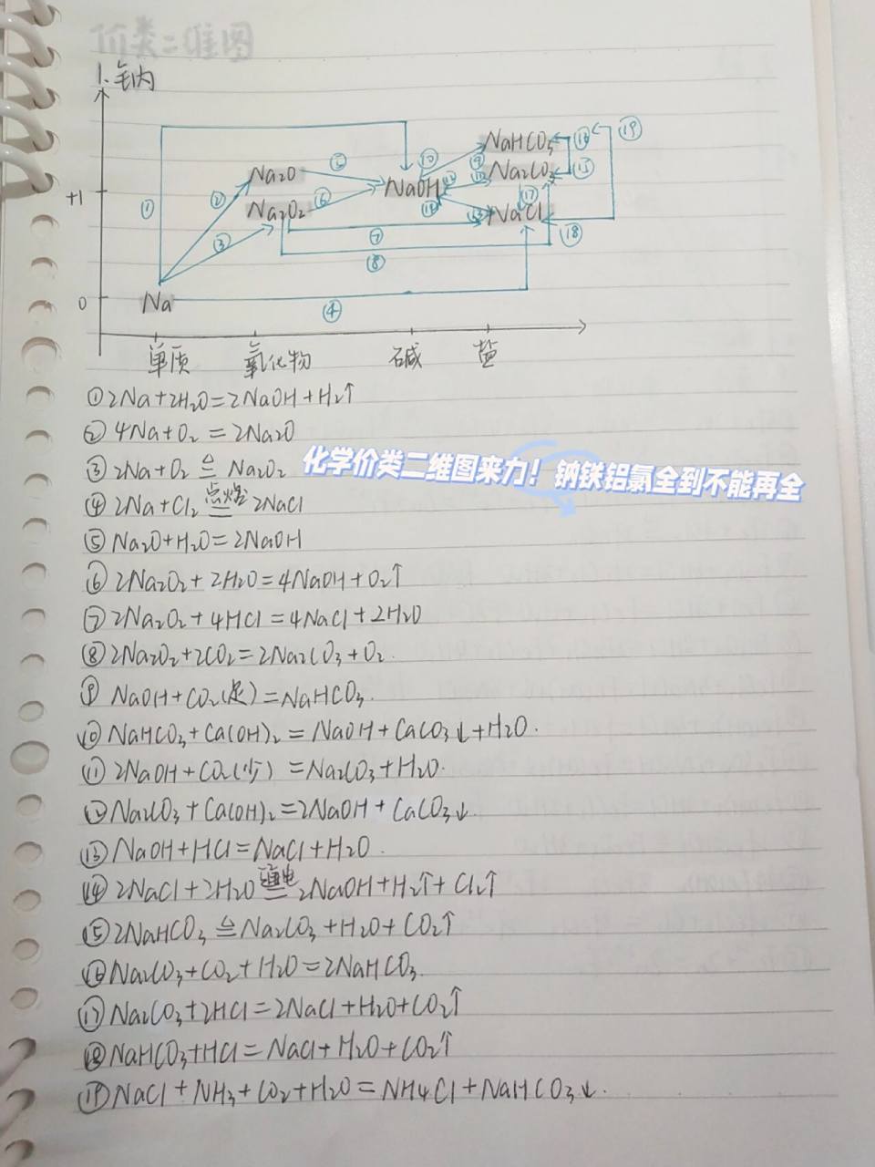 化学价类二维图～钠铁铝氯 有宝子私信我说寒假作业有价类二维图～出