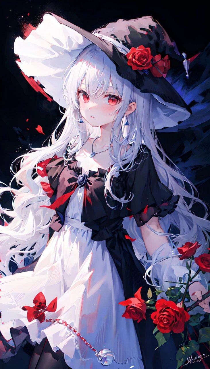 动漫女巫头像壁纸插画素材女生头像壁纸插画